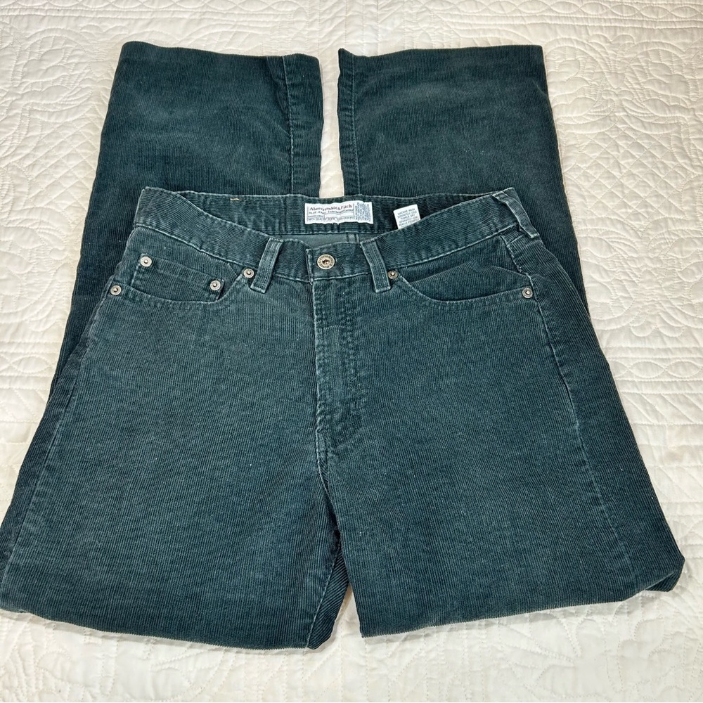 Vintage Abercrombie & Fitch Pants Blue Straight Pockets Corduroy Women’s Size 8